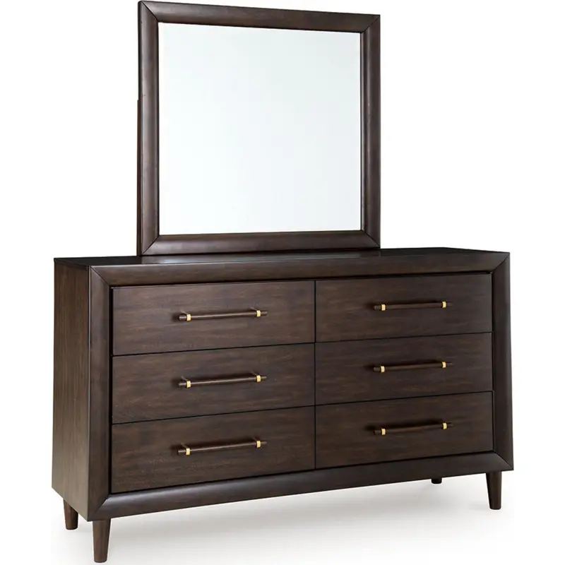 Dantenton Merlot Dresser With Matching Mirror 1