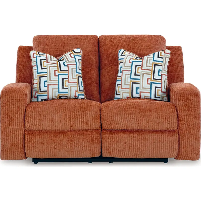 Danum Power Reclining Loveseat In Spice 1