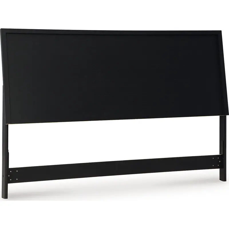Danziar Full-Size Panel-Style Headboard In Modern Black Finish 1