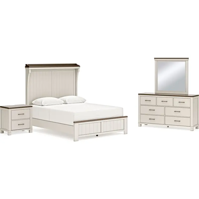 Darborn Gray-And-Brown 6-Piece Queen Panel Bedroom Set 1