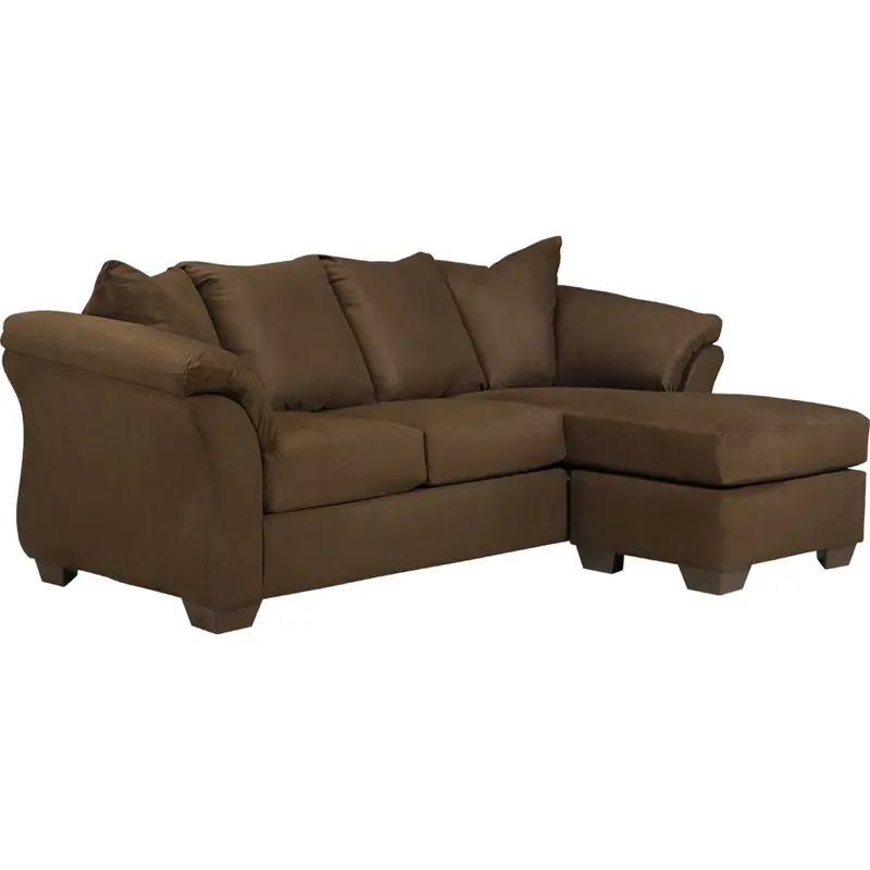 Darcy Ii Café-Tone Sofa With Chaise Lounge 1
