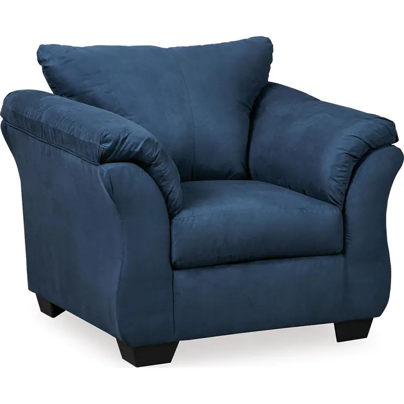 Darcy Upholstered Dining Chair In Navy Blue 1