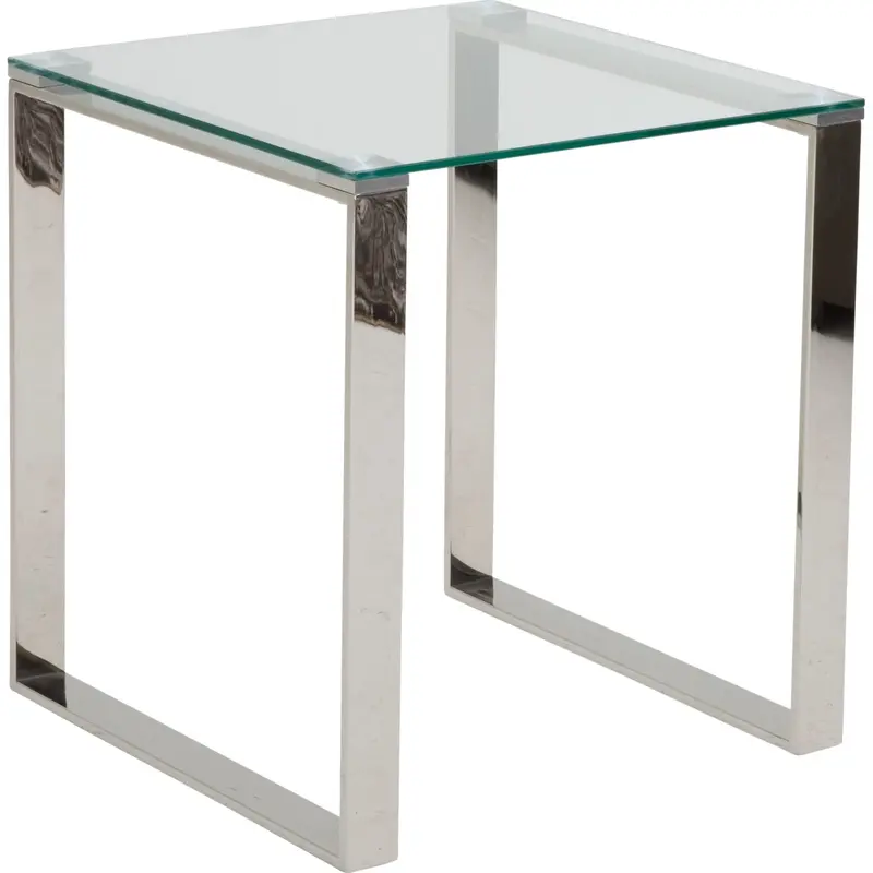 David Stainless Steel End Table – Industrial-Inspired Side Table 1