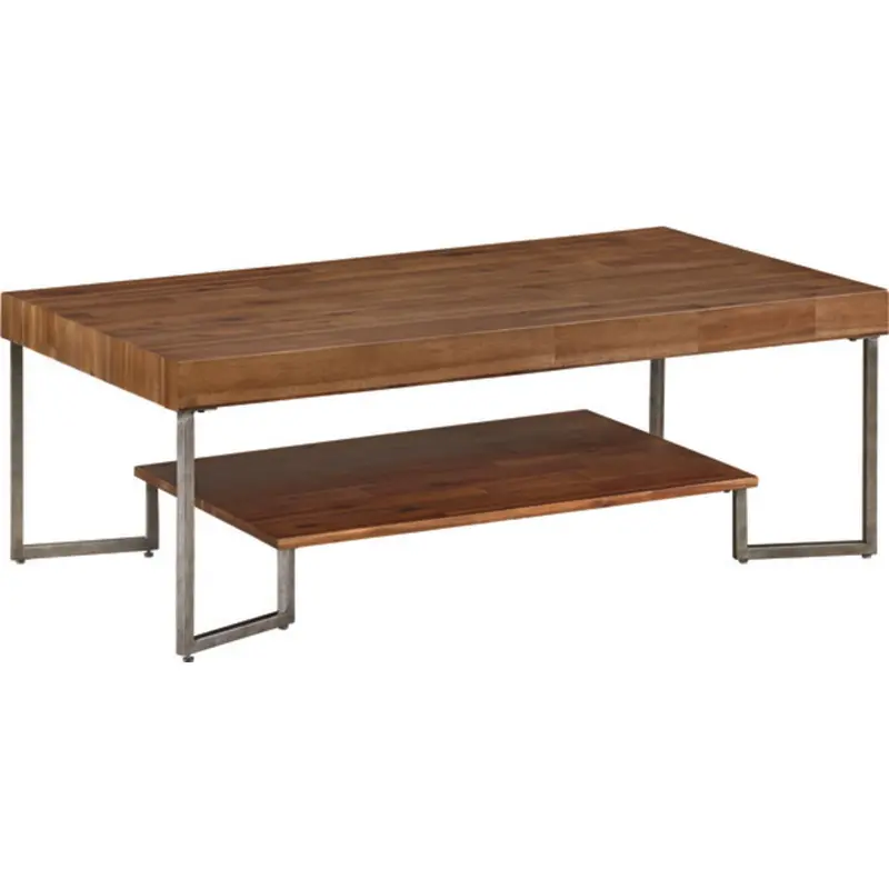 Dawson Walnut Coffee Table – Solid Wood Surface With Tapered Legs 1