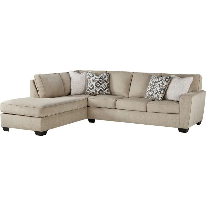 Decelle Two-Piece Minimalist Sectional With Low Profile Design 1