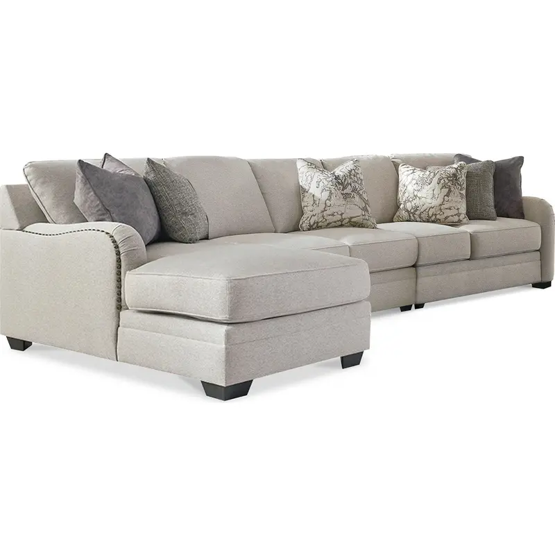 Dellara 3-Piece Corner Sectional Sofa With Chaise 1