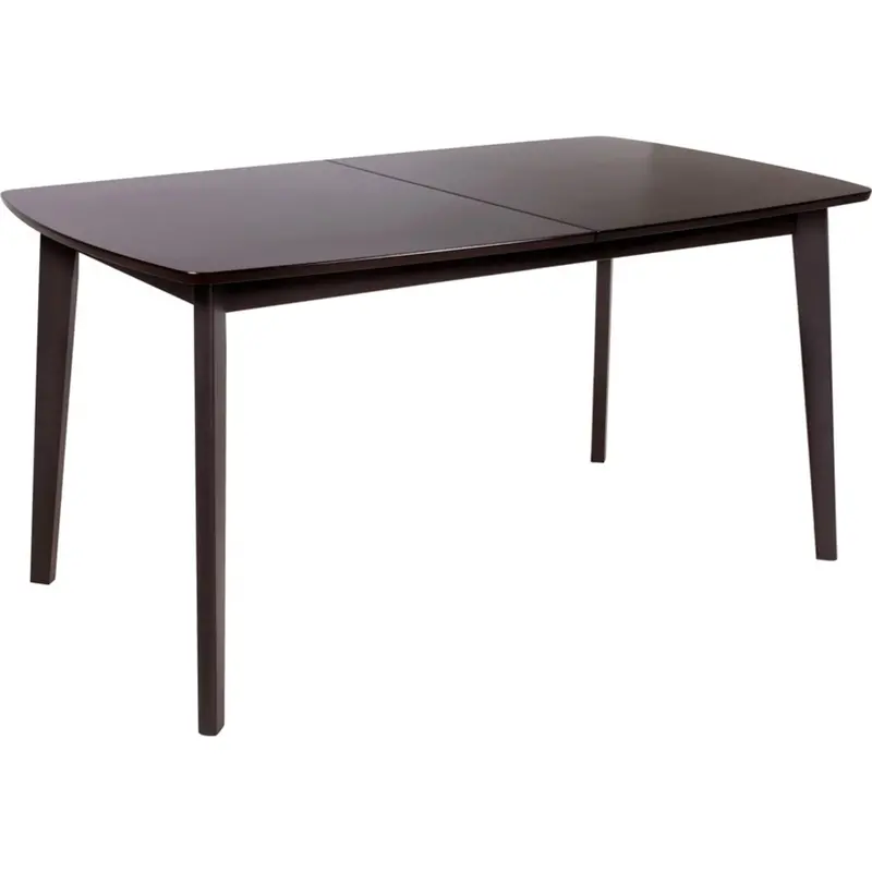 Delta Extendable Dining Table In Dark Walnut – Solid Wood Top 1