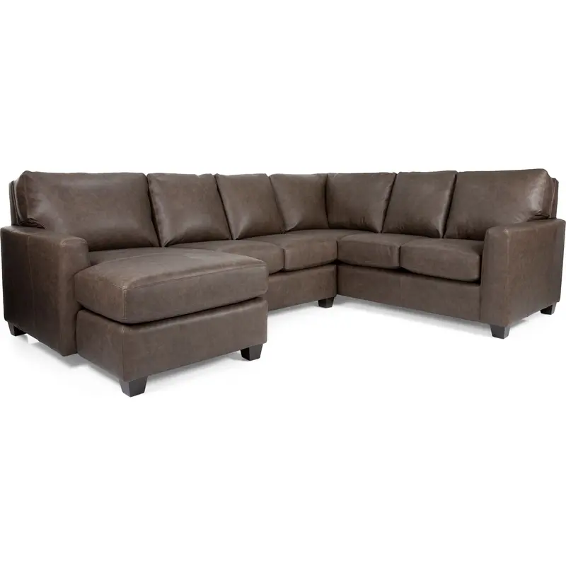 Derek Liberty Mocha 3-Piece Sectional Sofa – Modular Living Room Set 1