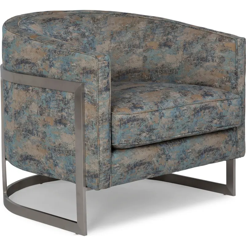 Dezi Stylish Accent Chair – Sky Blue Fabric Seat 1