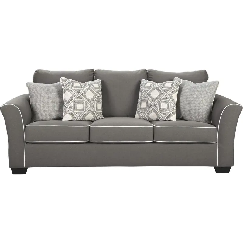 Domani Charcoal Fabric Sofa With Modern Design 1