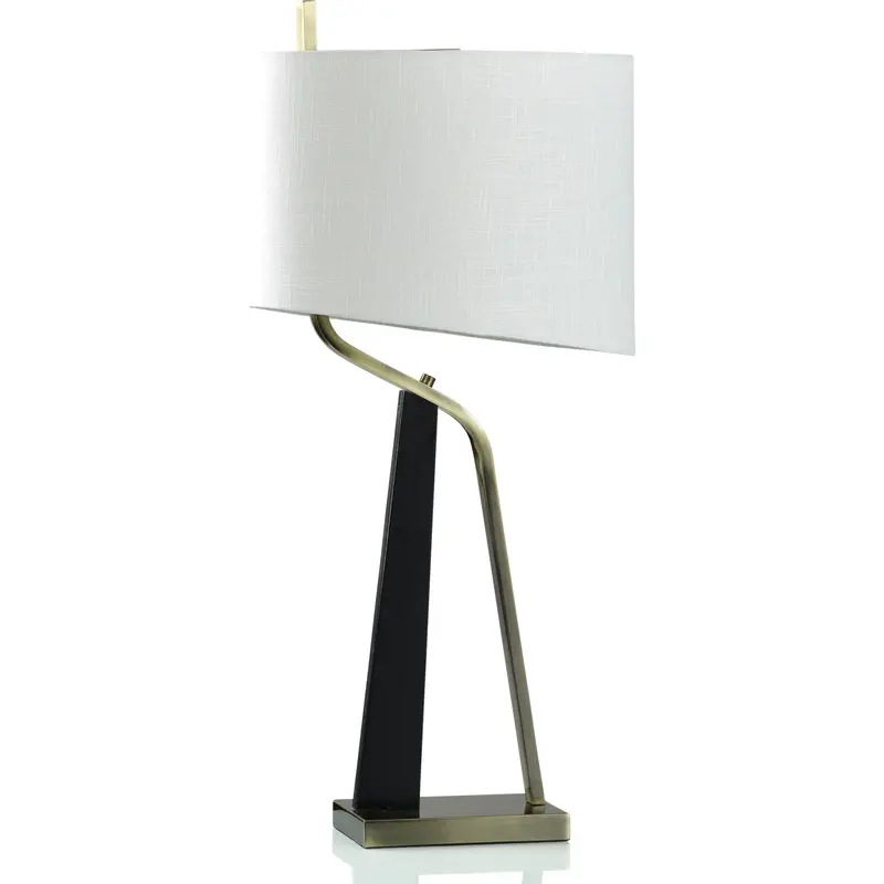Domino 31-Inch Table Lamp – Sculptural Design With Matte Black Finish 1