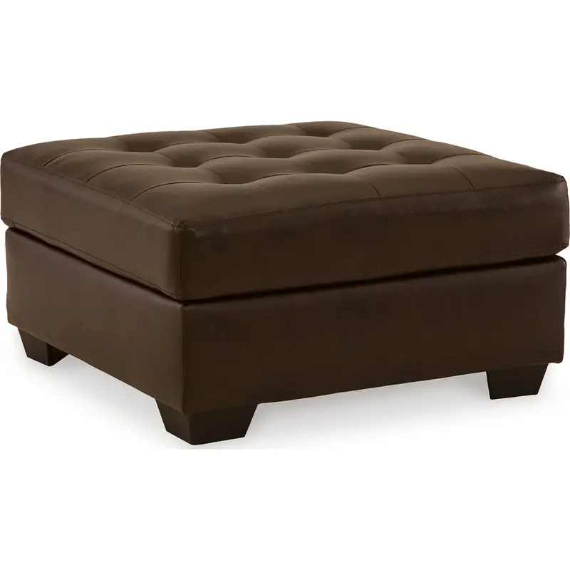 Donlen Oversized Chocolate-Brown Accent Ottoman – Plush Fabric 1
