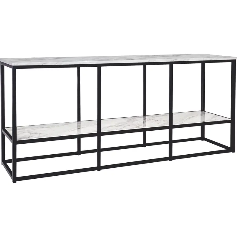 Donnesta Gray And Black Media Console Tv Stand With Storage Shelves 1