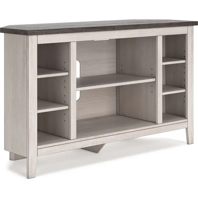 Dorrinson Two-Tone Corner Tv Stand 1