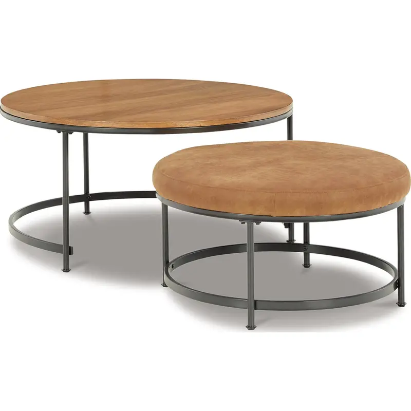 Drezmoore Nesting Coffee Tables – Set Of Two In Natural Finish 1