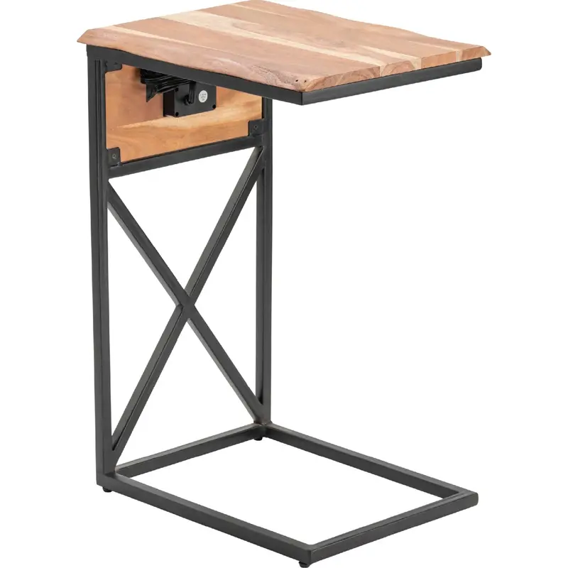 Dunwell Brown Wood Accent Table 1