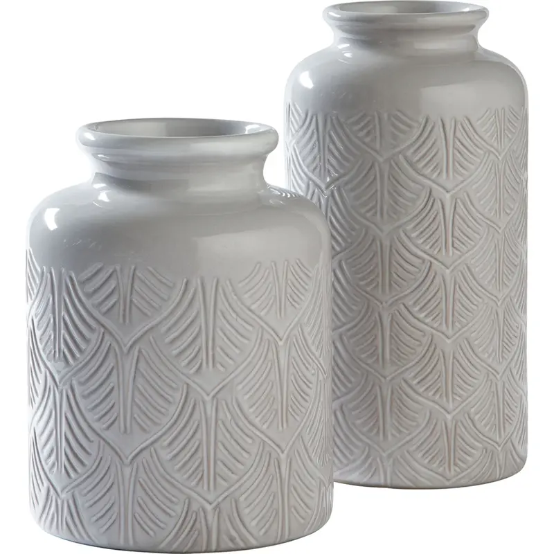 Edwinna Curved Glass Vase Set – 2-Piece Ensemble 1