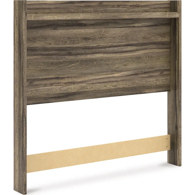 Elbrim Full-Size Panel Headboard In Warm Brown Upholstery 1