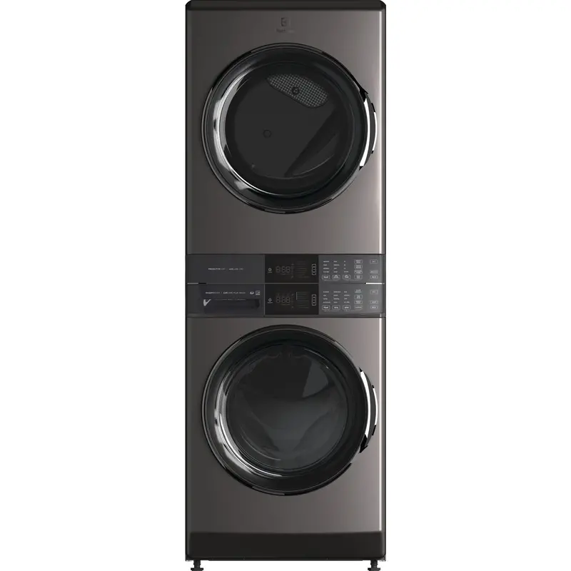 Electrolux Black Laundry Tower: 5.2 Cu. Ft. Front-Load Washer + 8 Cu. Ft. Electric Dryer (Elte760Cat) 1