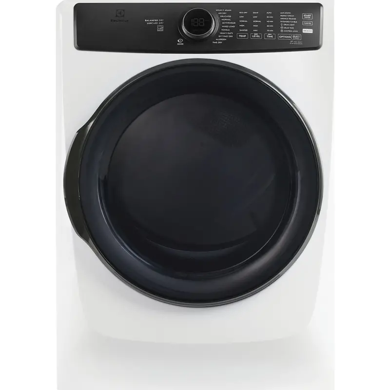Electrolux Front-Load Electric Dryer – 8.0 Cu. Ft., Clean White Finish (Elfe773Caw) 1