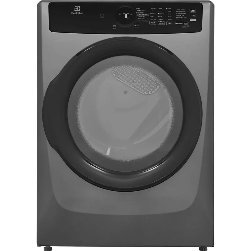 Electrolux Front-Load Steam Dryer – 8.0 Cu. Ft., Titanium Finish (Elfe743Cat) 1