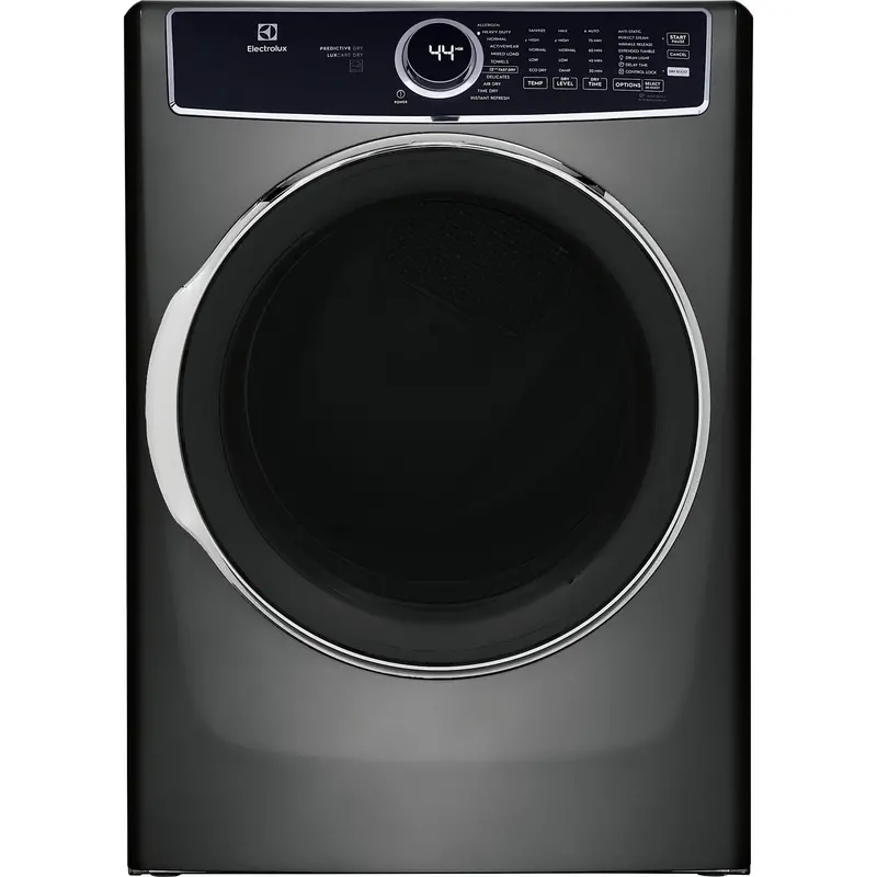 Electrolux Luxcare Gas Dryer – 8.0 Cu. Ft., Steam & Instant Refresh, Platinum Silver (Elfg7637At) 1