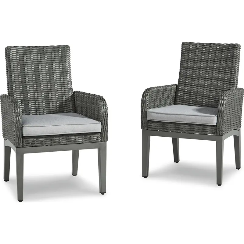 Elite Park Gray Outdoor Armchairs With Weather-Resistant Cushions (Set Of 2) 1