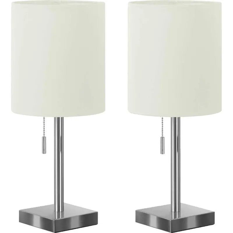 Ellery Coordinating Table Lamp Duo – Two 16.75-Inch Matching Lamps For Bookshelves Or Console Tables 1