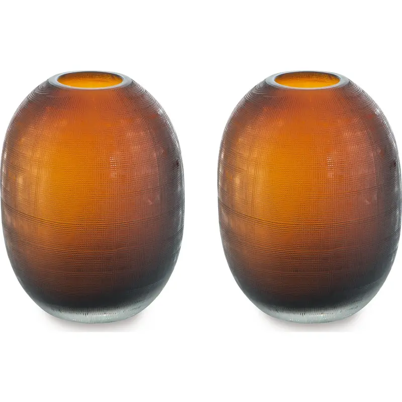 Embersen Ceramic Vase Pair – Minimalist Tabletop Decor Set 1