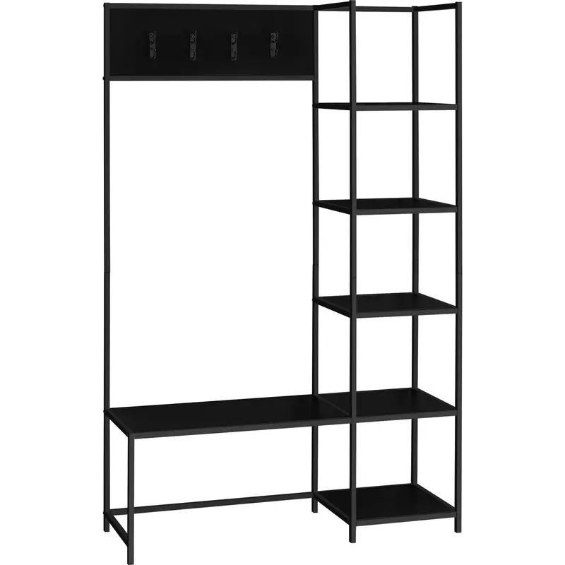 Entrada Black Upholstered Storage Bench 1
