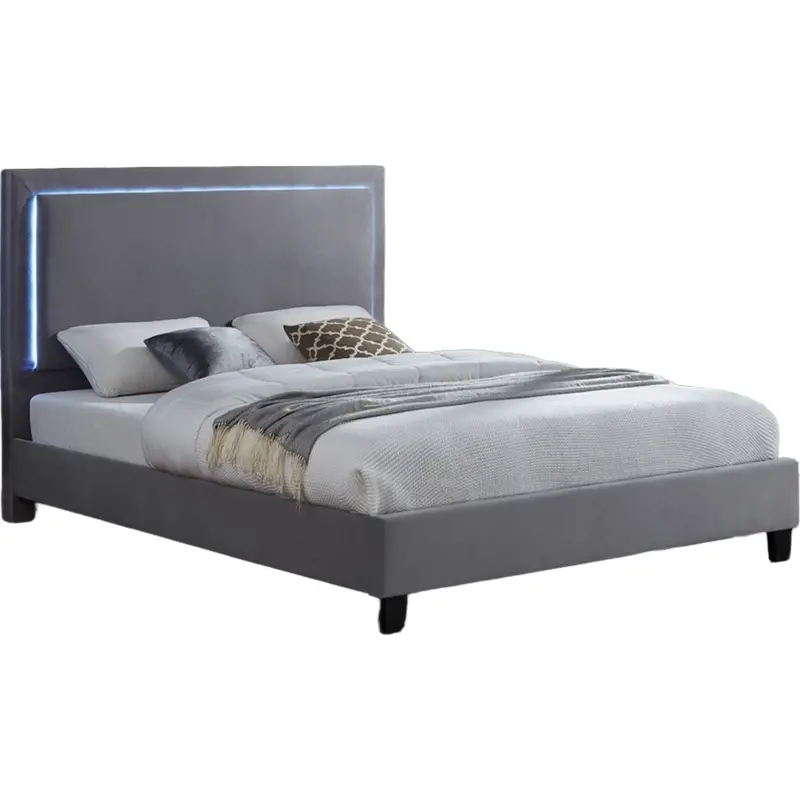 Ethan Dark Gray Low-Profile Platform Bed 1