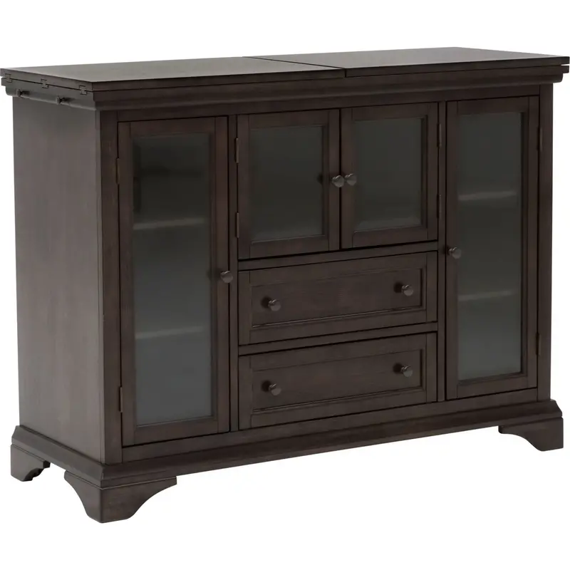 Extension Dining Server – Solid Wood With Storage Drawers 1