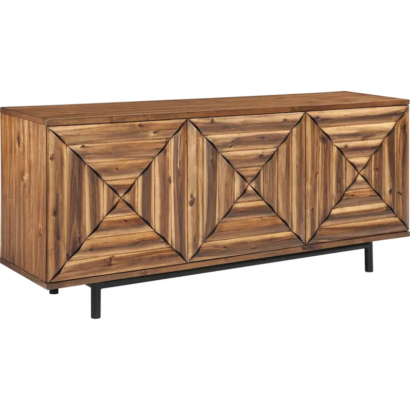 Fair Ridge Warm Brown Wood Cabinet 1