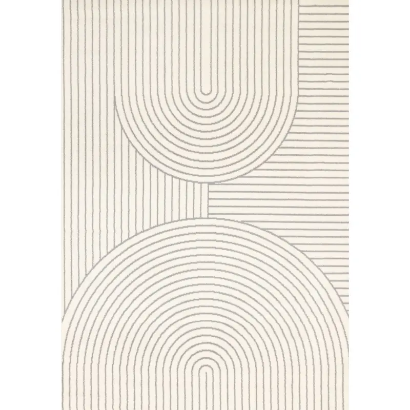 Faira Area Rug – 5' X 7' Abstract Geometric Pattern In Neutral Tones 1