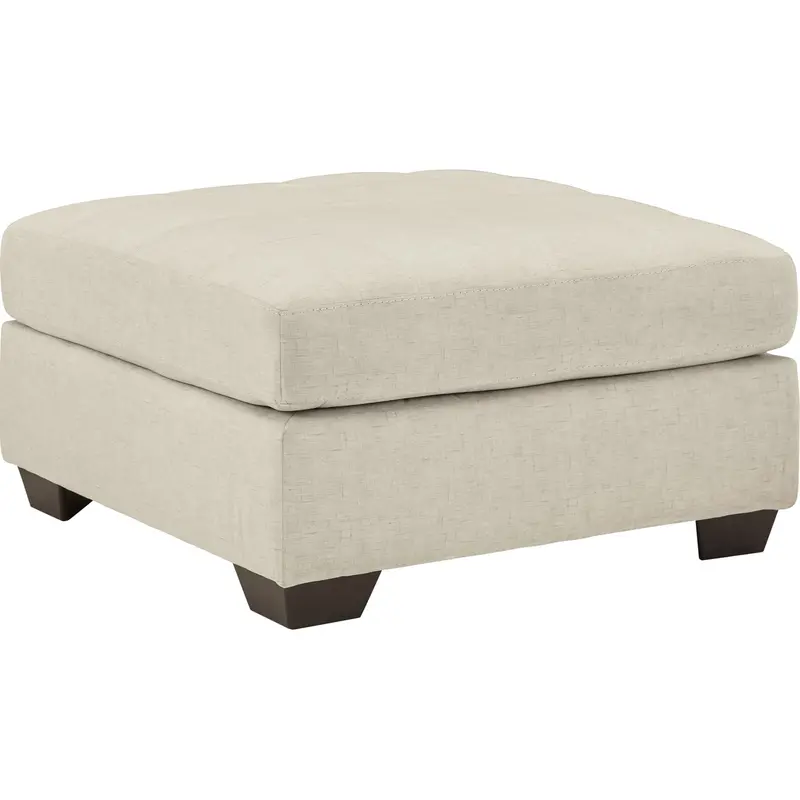 Falkirk Oversized Parchment-Tone Accent Ottoman – Versatile Lounge Or Footrest 1
