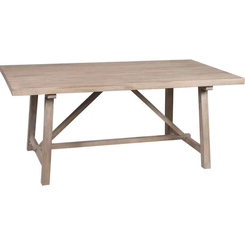 Farmhouse-Style Dining Table In New Vintage Finish – Solid Wood Construction (1810-192) 1