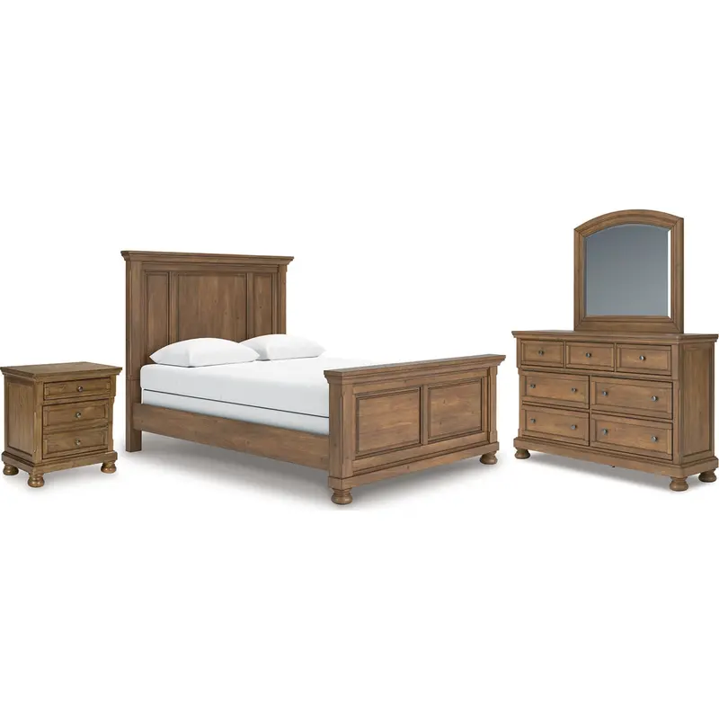 Feddinger Queen Panel Bedroom Set – Medium Brown 1