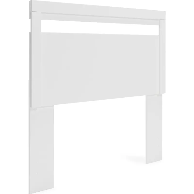 Flannia Full-Size Platform Bed – Sleek Matte White Finish 1