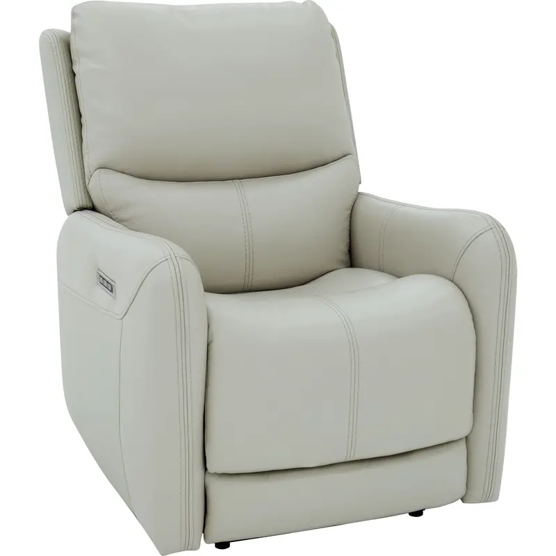 Florence Motorized Recliner In Rainier Ivory Fabric 1