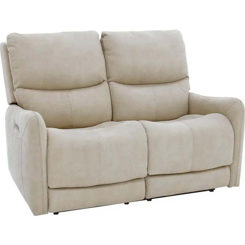 Florence Power-Reclining Loveseat In Stonewash Dune Upholstery 1