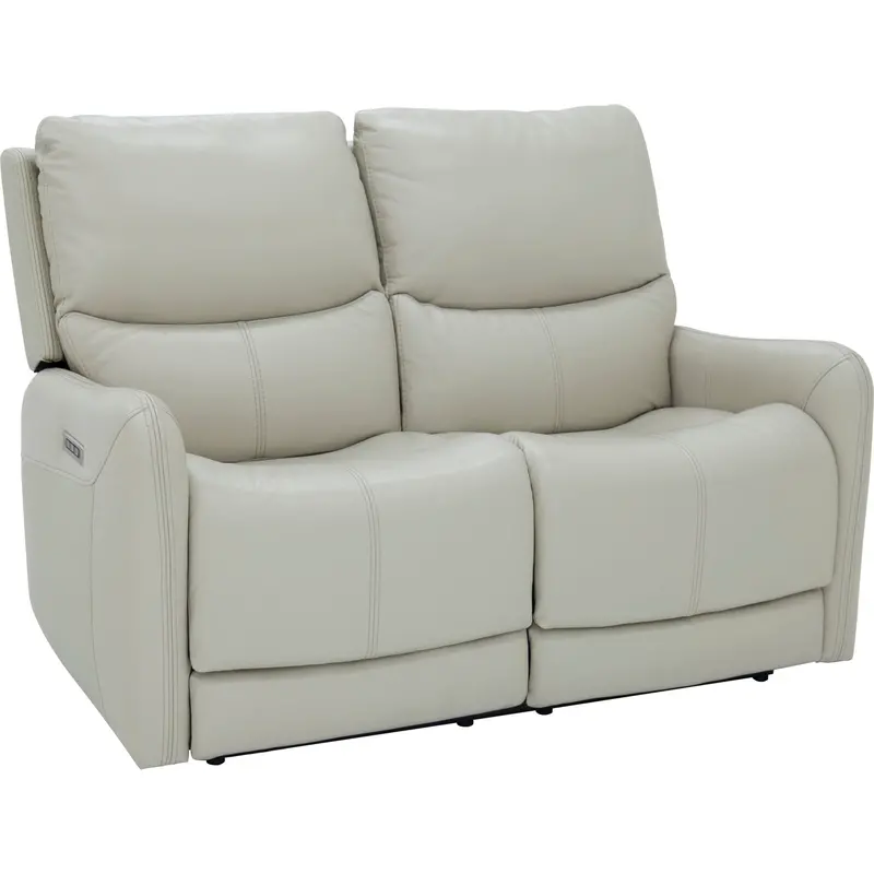 Florence Rainier Ivory Power Reclining Loveseat – Plush Upholstery 1