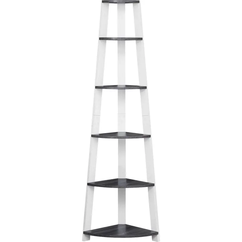 Flynn Corner Etagere In Grey-White Finish 1