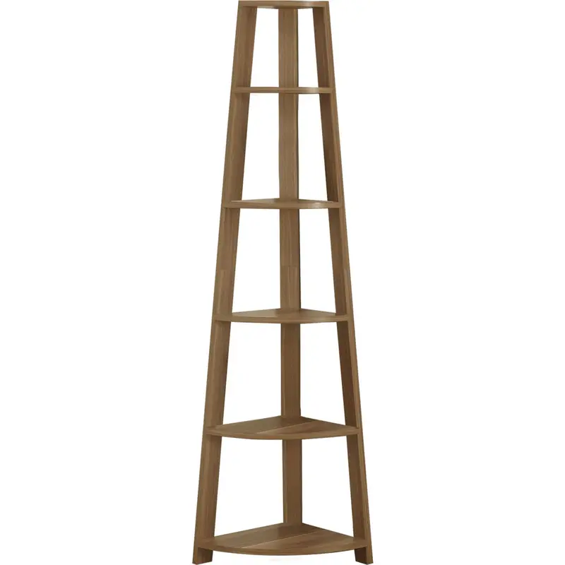 Flynn Corner Etagere In Walnut Finish 1