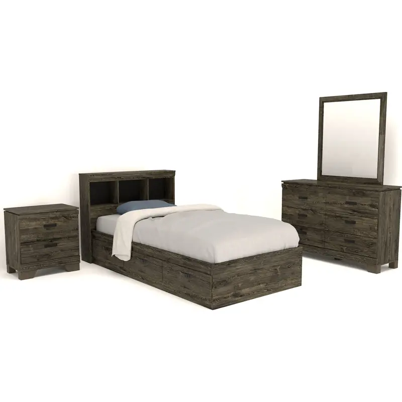 Fontana Alabaster Oak 3-Piece Storage Bedroom Set 1