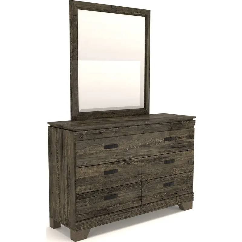 Fontana Dresser And Wall Mirror Set – Alabaster Oak 1