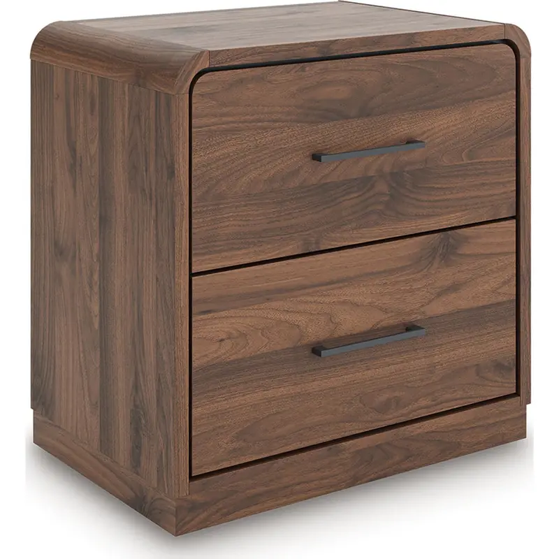 Fortlorn Solid Wood Nightstand – Walnut Brown Finish 1