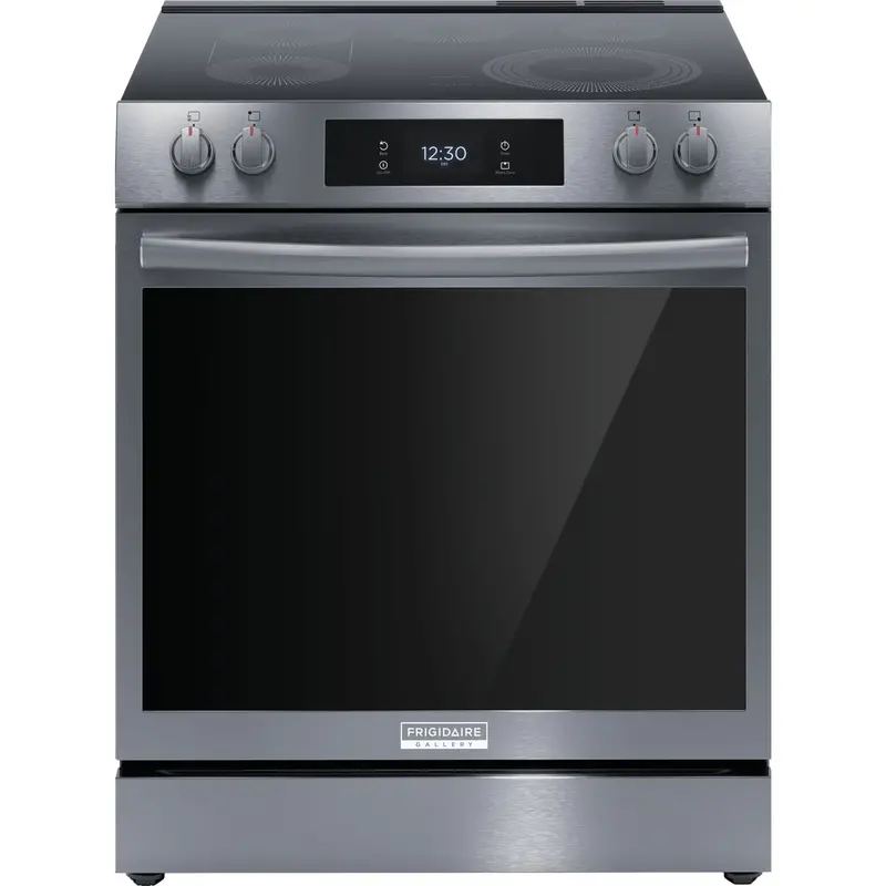 Frigidaire Gallery 30-Inch Black Electric Range – Front-Control Oven With Total Convection 1