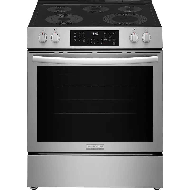 Frigidaire Gallery 30-Inch Front-Control Electric Range With Total Convection – Stainless Steel, Gcfe305Cbf 1