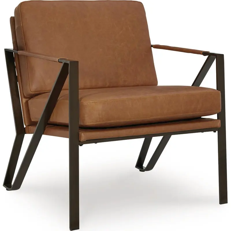 Garronmont Caramel Upholstered Accent Chair With Wooden Legs 1