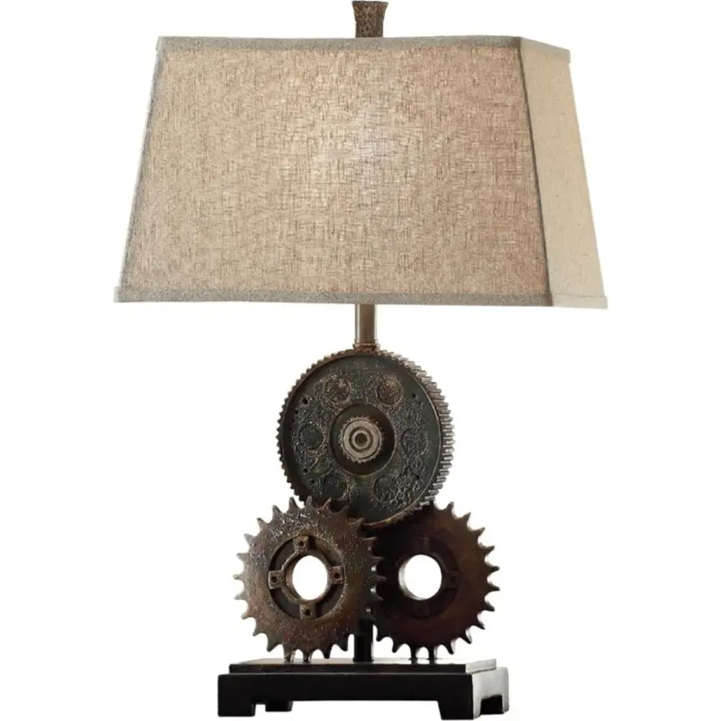 Gears Industrial-Style Table Lamp – 29" Height 1